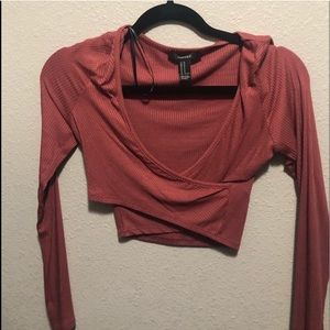 Forever 21 long sleeve crop top